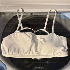 Lululemon White Strappy Back Sports Bra